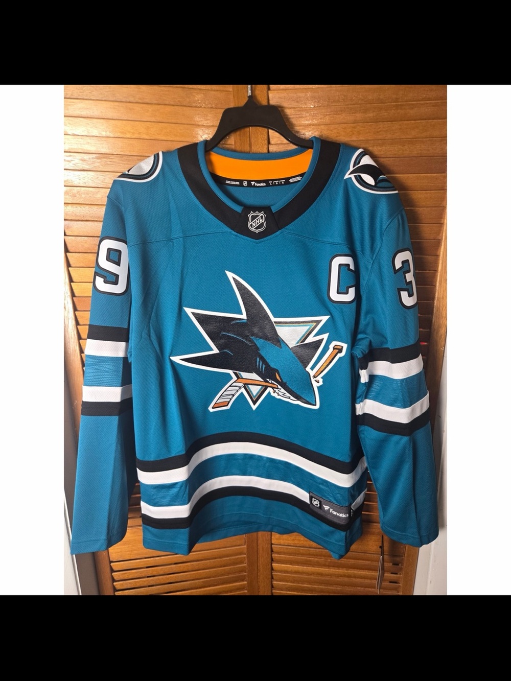 San Jose Sharks Couture Fanatics Breakaway Home Jersey Mens Large